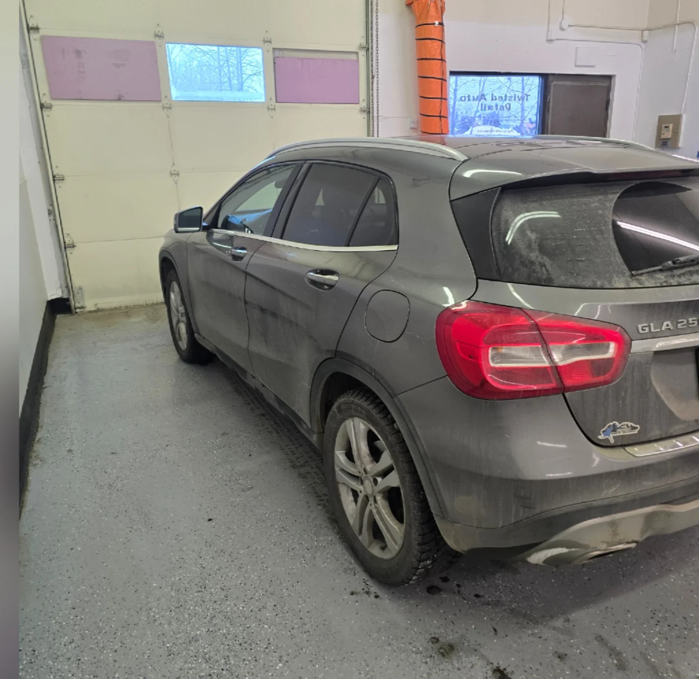 Panel with wash marring before paint decontamination